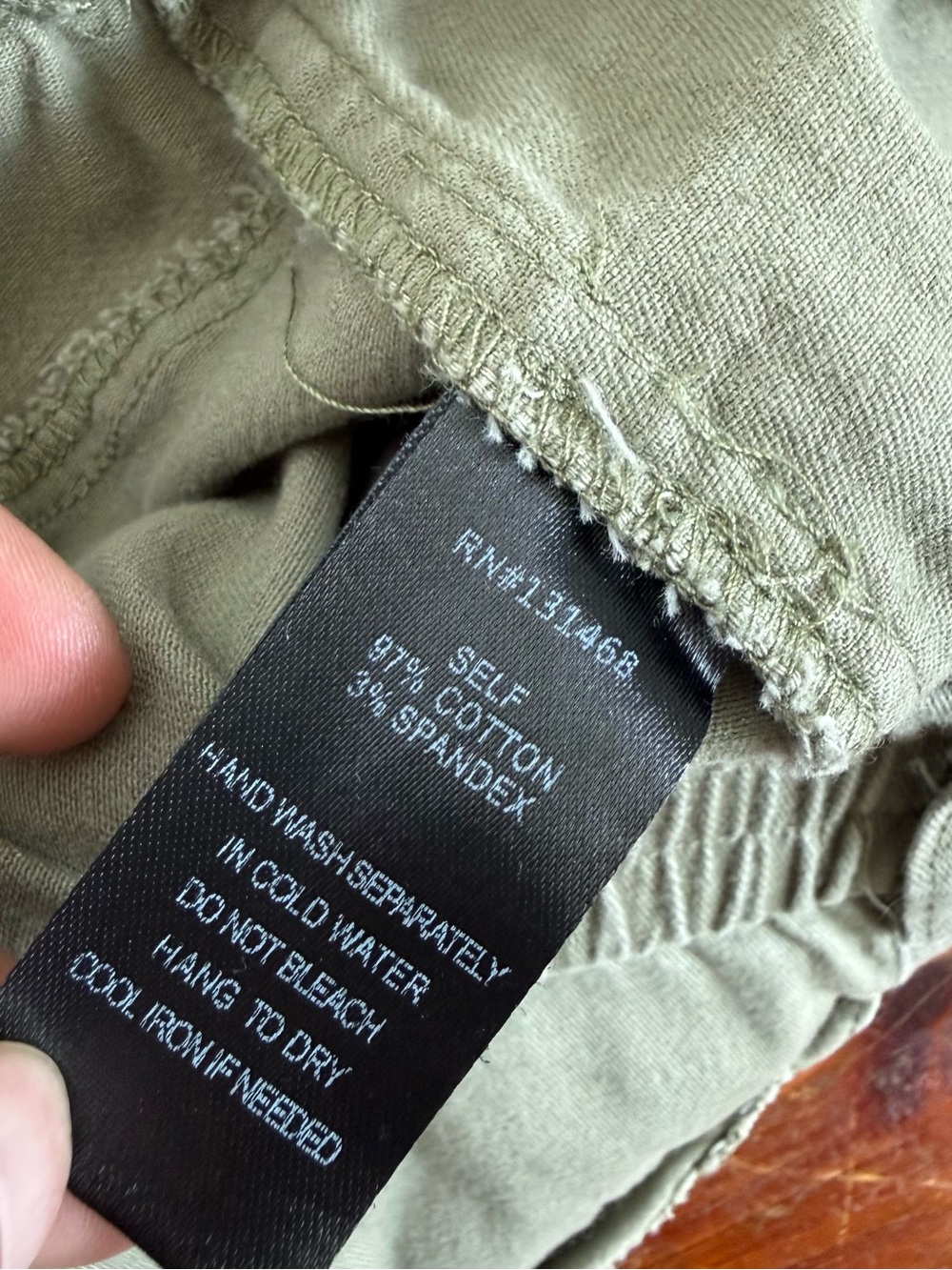 FATE Olive Green Utility Cargo Jogger Pants Cotton Stretch Size L - Picture 7 of 7
